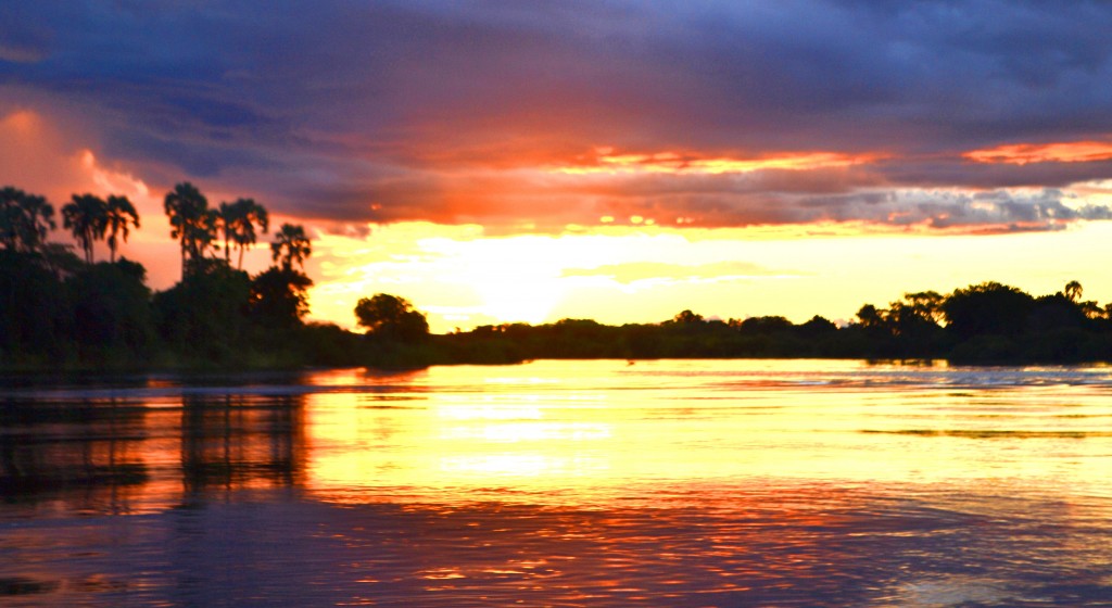 sunset zambia